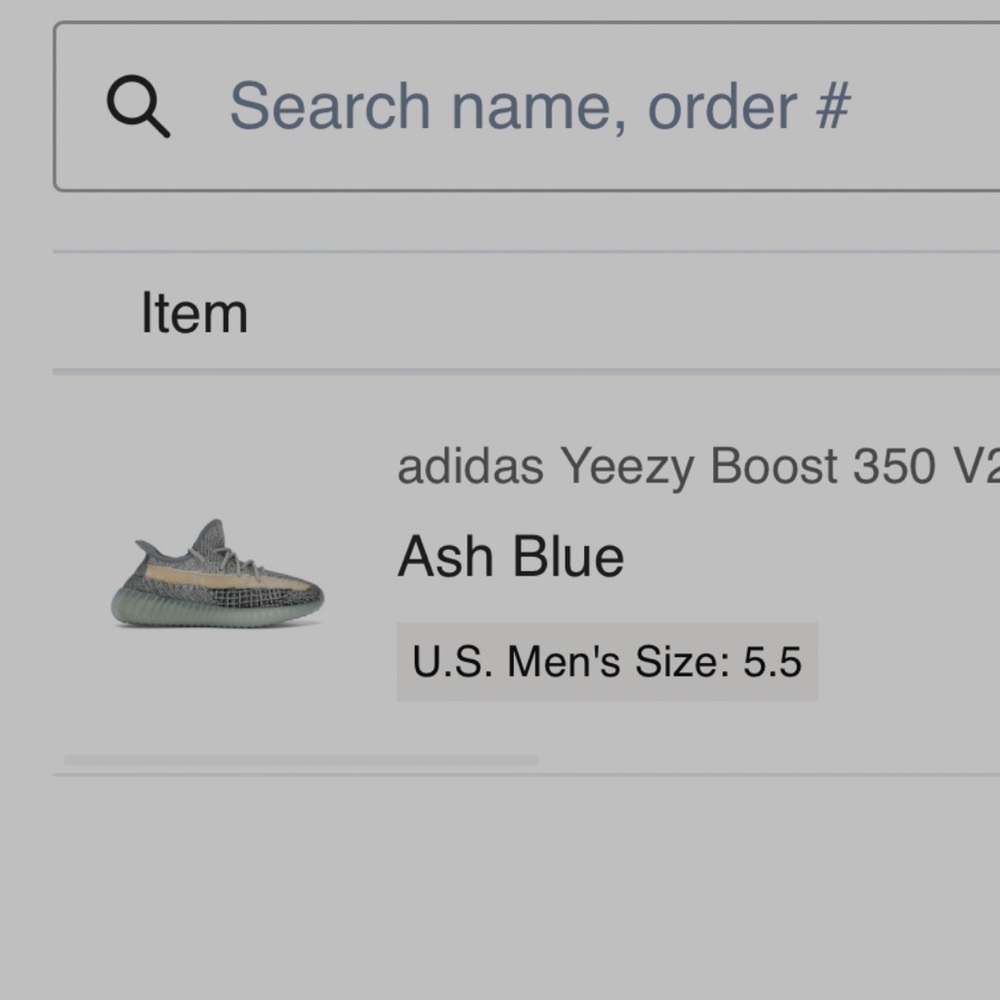 Yeezy ash blue size 5.5 men’s 7 women’s. Worn about 4 times